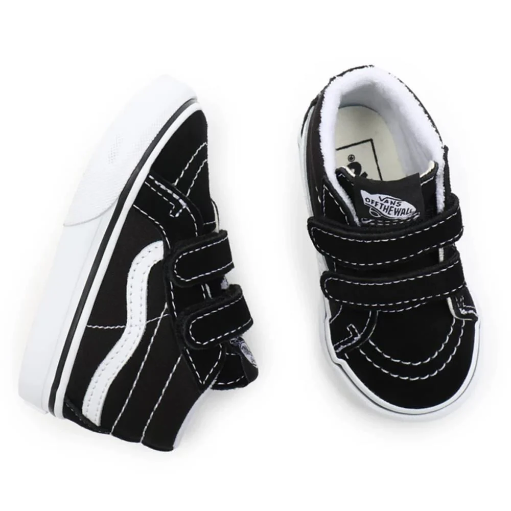Vans Toddler Sk8-Mid Reissue V Hook and Loop Shoes - Black - Image 3