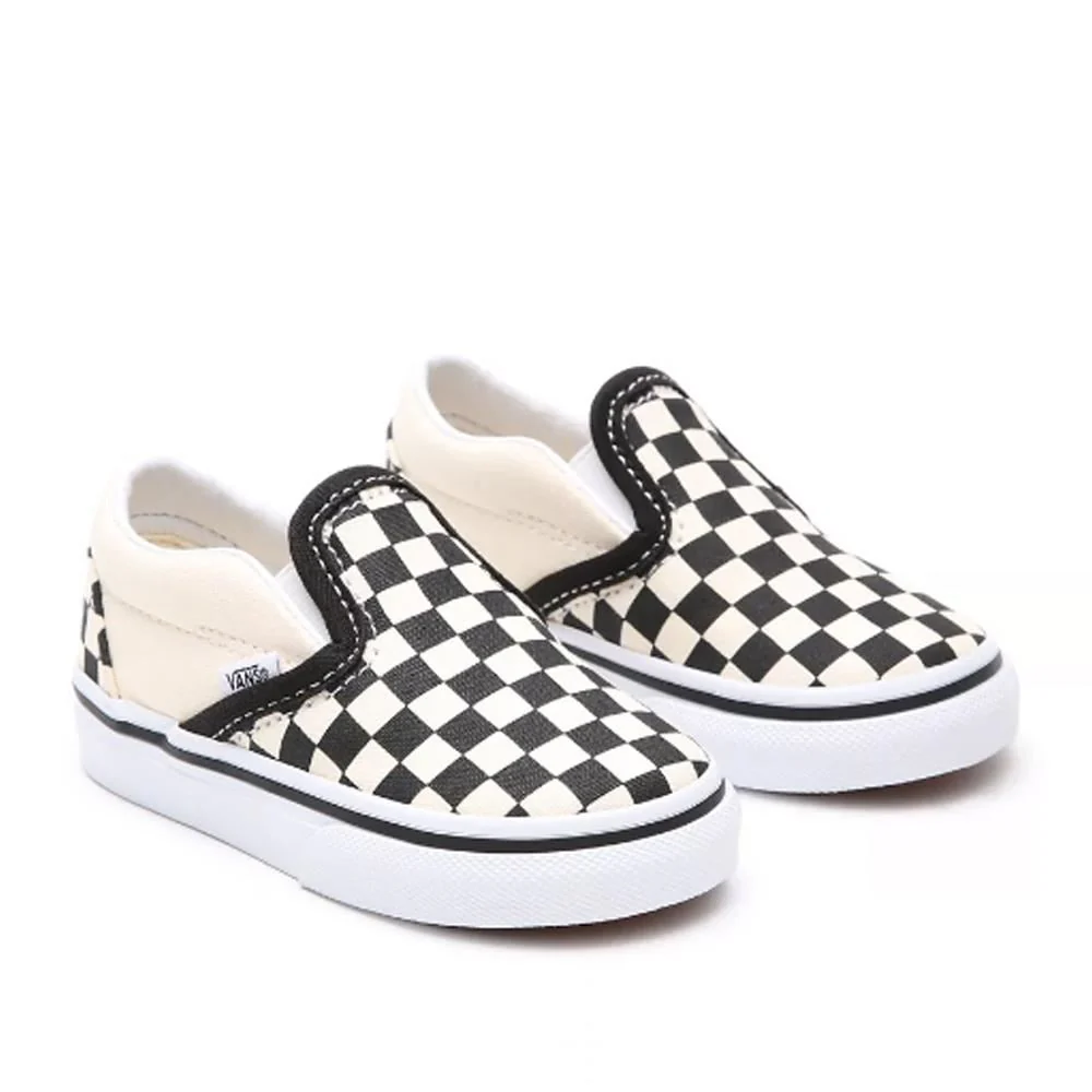 Vans Toddler Slip-On Shoes (1-4 Years) - Checkerboard Black/White - Image 2